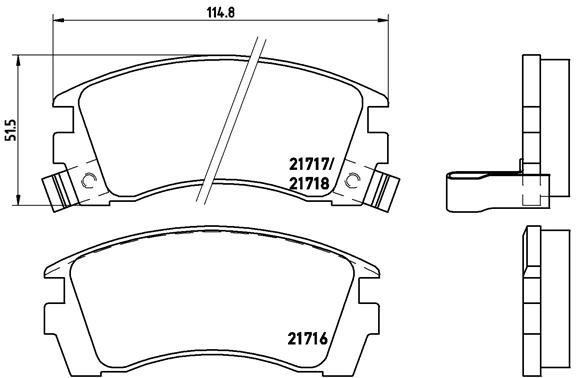 BREMBO Brake pad set P 56 064 - Brake Pads