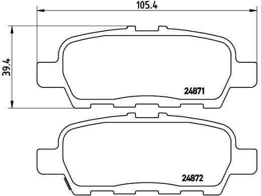 BREMBO Brake pad set P 56 068 - Brake Pads
