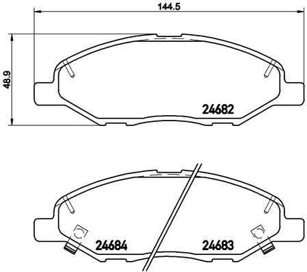 BREMBO Brake pad set P 56 088 - Brake Pads
