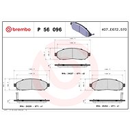 BREMBO Brake pad set P 56 096 - Brake Pads