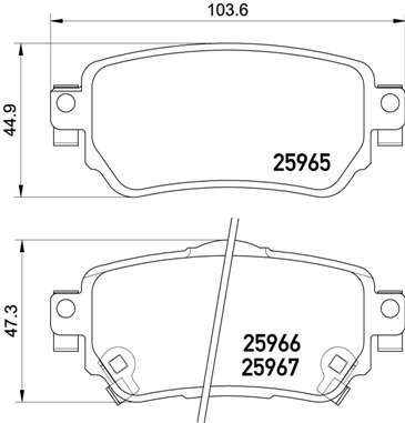 BREMBO Brake pad set P 56 098 - Brake Pads