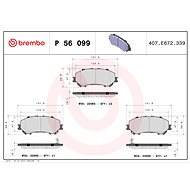 BREMBO Brake pad set P 56 099 - Brake Pads