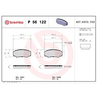 BREMBO Brake pad set P 56 122 - Brake Pads