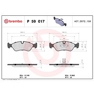 BREMBO Brake pad set P 59 017 - Brake Pads