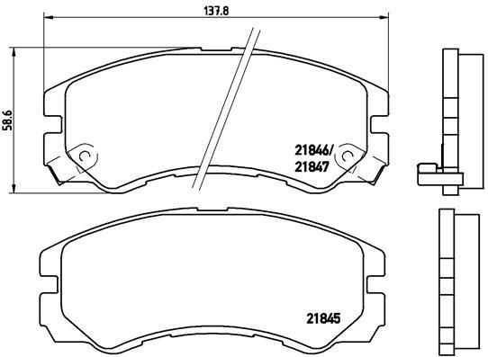 BREMBO Brake pad set P 59 020 - Brake Pads