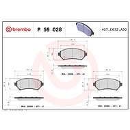 BREMBO Brake pad set P 59 028 - Brake Pads