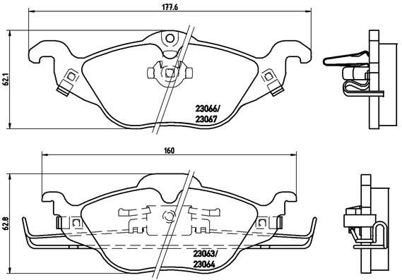 BREMBO Brake pad set P 59 030 - Brake Pads