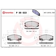 BREMBO Brake pad set P 59 033 - Brake Pads