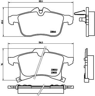 BREMBO Brake pad set P 59 045 - Brake Pads