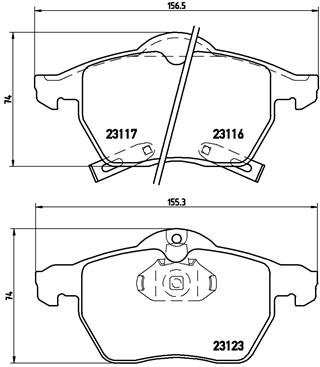 BREMBO Brake pad set P 59 048 - Brake Pads