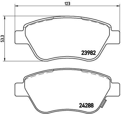 BREMBO Brake pad set P 59 051 - Brake Pads