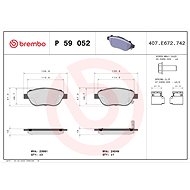 BREMBO Brake pad set P 59 052 - Brake Pads
