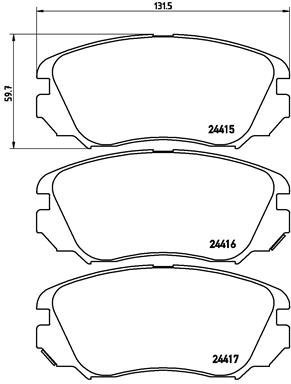 BREMBO Brake pad set P 59 054 - Brake Pads