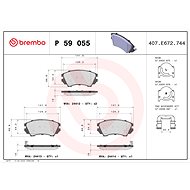 BREMBO Brake pad set P 59 055X - Brake Pads