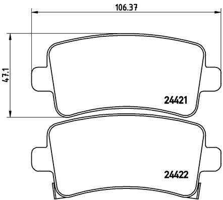 BREMBO Brake pad set P 59 060 - Brake Pads