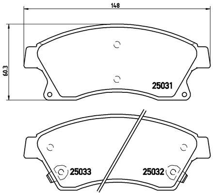 BREMBO Brake pad set P 59 076X - Brake Pads