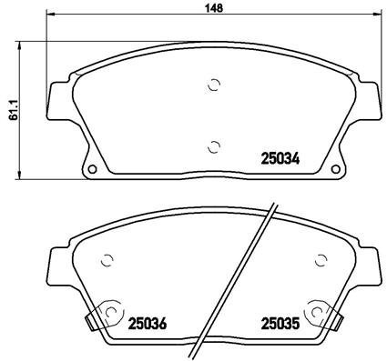 BREMBO Brake pad set P 59 077X - Brake Pads