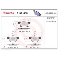 BREMBO Brake pad set P 59 083 - Brake Pads