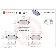 BREMBO Brake pad set P 59 093 - Brake Pads