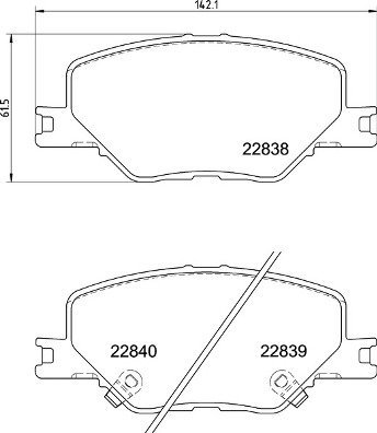 BREMBO Brake pad set P 59 096 - Brake Pads