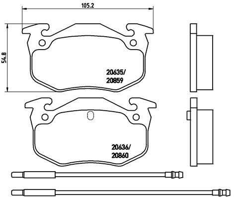 BREMBO Brake pad set P 61 029 - Brake Pads