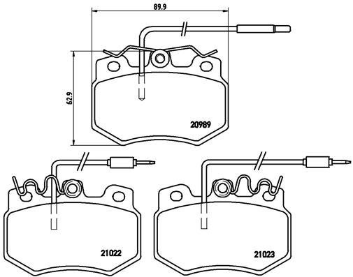 BREMBO Brake pad set P 61 031 - Brake Pads