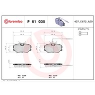 BREMBO Brake pad set P 61 035 - Brake Pads