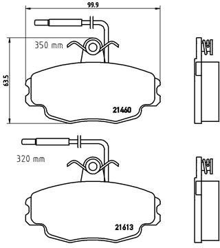BREMBO Brake pad set P 61 043 - Brake Pads