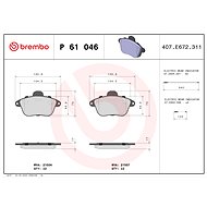 BREMBO Brake pad set P 61 046 - Brake Pads