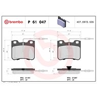 BREMBO Brake pad set P 61 047 - Brake Pads