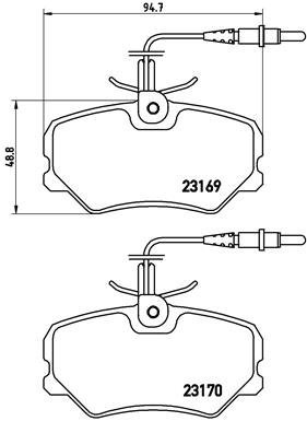 BREMBO Brake pad set P 61 050 - Brake Pads