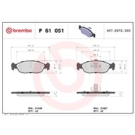 BREMBO Brake pad set P 61 051 - Brake Pads