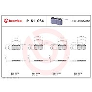 BREMBO Brake pad set P 61 064 - Brake Pads