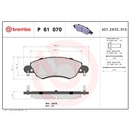 BREMBO Brake pad set P 61 070 - Brake Pads