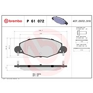 BREMBO Brake pad set P 61 072 - Brake Pads