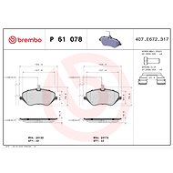 BREMBO Brake pad set P 61 078 - Brake Pads