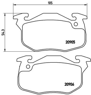 BREMBO Brake pad set P 61 097 - Brake Pads