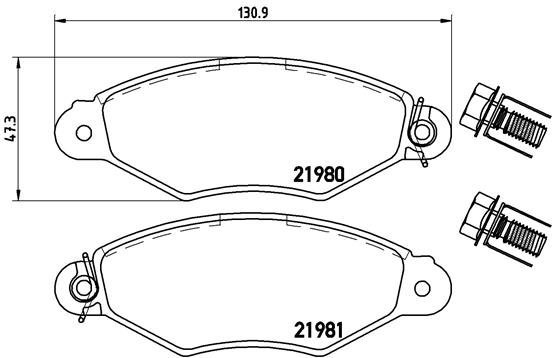BREMBO Brake pad set P 61 098 - Brake Pads