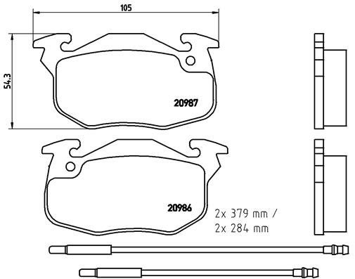 BREMBO Brake pad set P 61 099 - Brake Pads