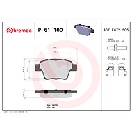 BREMBO Brake pad set P 61 100 - Brake Pads