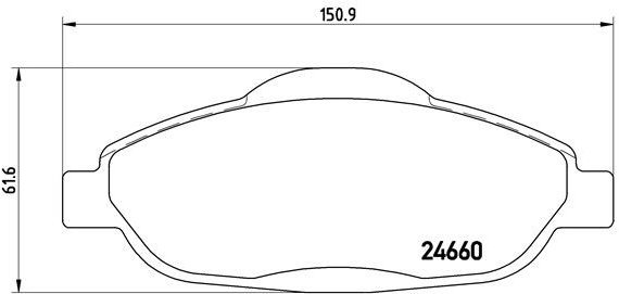 BREMBO Brake pad set P 61 101X - Brake Pads
