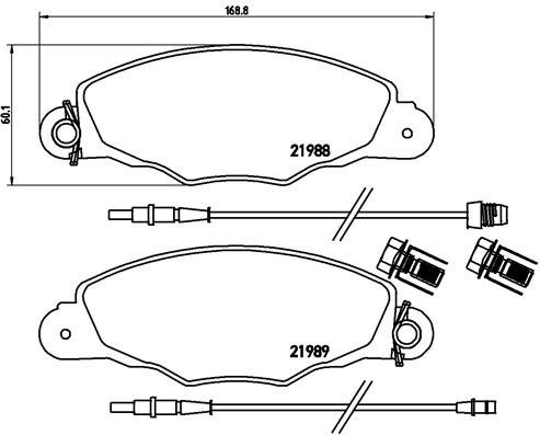 BREMBO Brake pads P 61 102 - Brake Pads