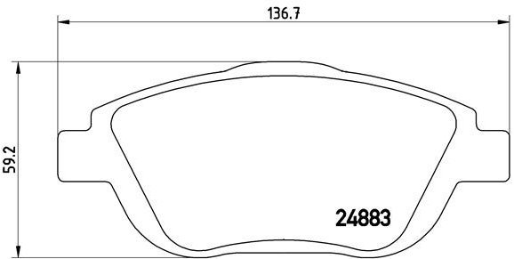 BREMBO Brake pad set P 61 103 - Brake Pads