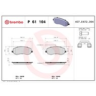 BREMBO Brake pad set P 61 104 - Brake Pads