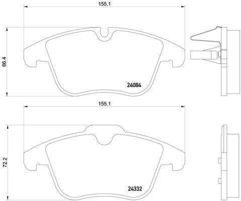 BREMBO Brake pad set P 61 106 - Brake Pads