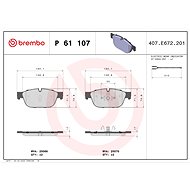 BREMBO Brake pad set P 61 107 - Brake Pads