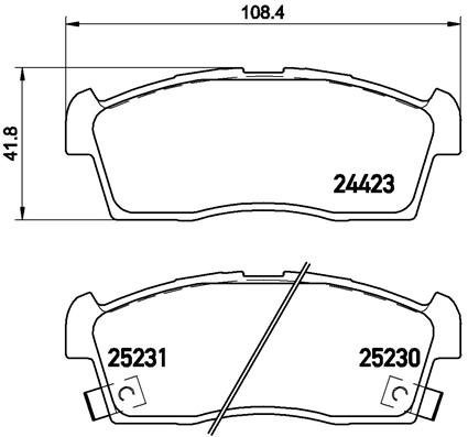 BREMBO Brake pad set P 61 108 - Brake Pads