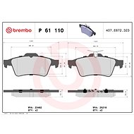 BREMBO Brake pad set P 61 110 - Brake Pads