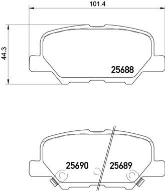 BREMBO Brake pad set P 61 111 - Brake Pads