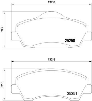 BREMBO Brake pad set P 61 113 - Brake Pads